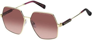 Marc Jacobs Women's Gold Geometric Sunglasses (MARC 575/S 0J5G 3X)