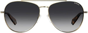 Polaroid Men's Gold Classic Aviator Sunglasses