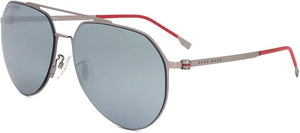 Hugo Boss Men's Grey Aviator Sunglasses (BOSS 1404/F/SK)