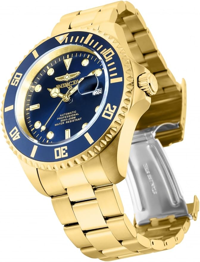 Invicta Men's Pro Diver 47mm Stainless Steel Automatic Watch, Gold