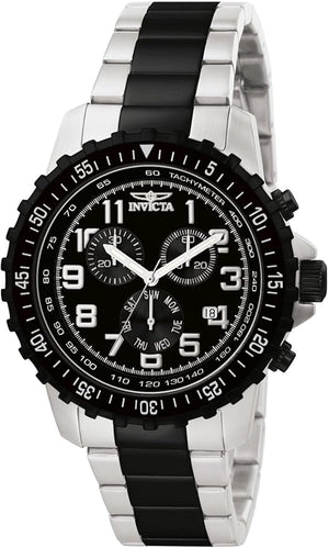Invicta 1326 Chronograph Watch for Men, Black Dial, 100M WR