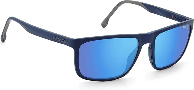 Carrera Unisex Rectangular Blue Mirror Sunglasses (CA8047/S PJP XT)