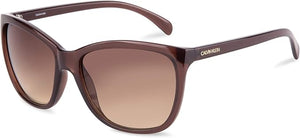 Calvin Klein CK19565S 210 Women's Cat-Eye Sunglasses – Crystal Brown, Gradient UV Lenses