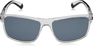 Polaroid Men's Black Rectangular Sunglasses