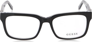 Guess Unisex Black Rectangular Eyeglasses