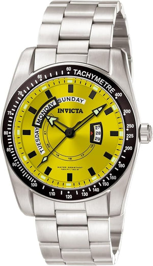 Invicta 6319 Men's Quartz Watch, Yellow Dial, 50M Water Resistant