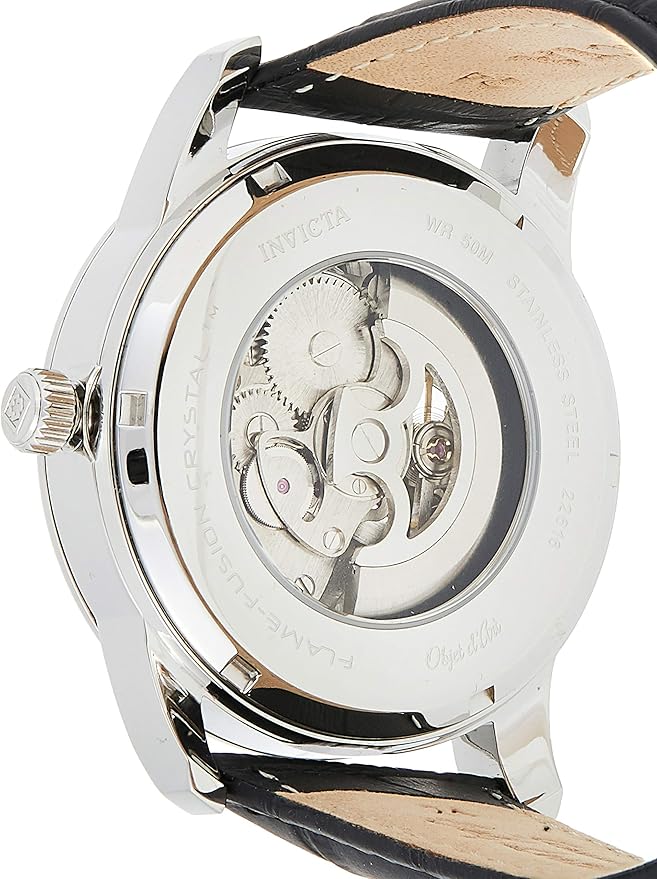 Invicta Objet D Art Skeleton Automatic Watch | Silver Dial, 50M WR