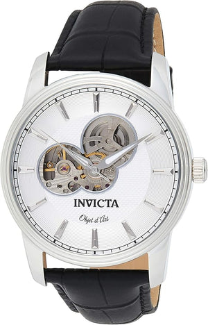 Invicta 22616 Objet D Art Skeleton Automatic Watch | Silver Dial, 50M WR