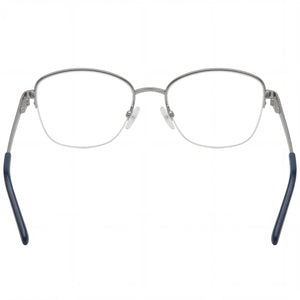 Adensco Ad 252 Square Eyeglasses Men — side view, Blue Metal temples