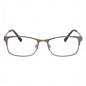 Adensco Rectangle Eyeglasses for Men — front view, prescription-ready