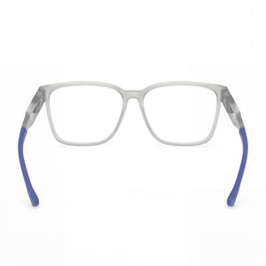 Adidas Round Eyeglasses Men — side view, Gray Plastic temples