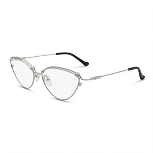 Adidas AOM012O Silver Cat Eye Eyeglasses for Women, Metal frame