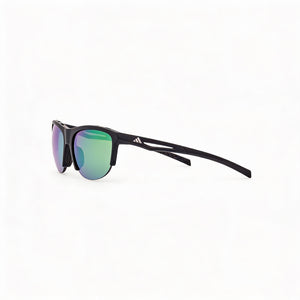 Adidas Comtemporary Shield Sunglasses Men — side view, Non-Polarized Green Mirror lens