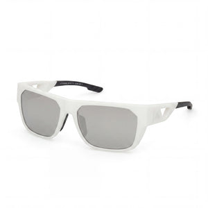 Adidas Comtemporary White Rectangle Sunglasses Unisex, smoke mirror lens