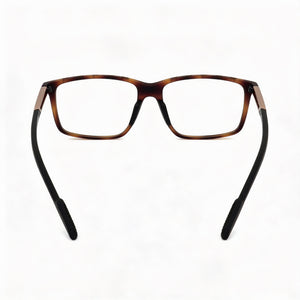 Adidas Rectangle Eyeglasses Men — side view, Havana Injected temples