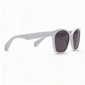 Adidas Modern Square Sunglasses Women — side view, Non-Polarized Smoke Mirror lens