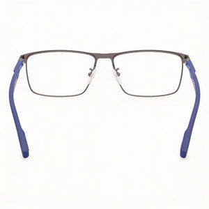 Adidas Moderno Rectangle Eyeglasses Unisex — side view, Transparent Metal temples