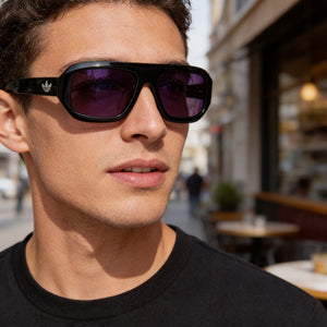Adidas Or0131 Rectangle Sunglasses for Men — interior view, Non-Polarized lens detail