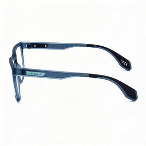 Adidas OR5030 Rectangle Eyeglasses Men — side view, Blue Plastic temples