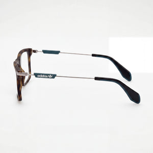 Adidas OR5032 Rectangle Eyeglasses Men — side view, Havana Plastic temples