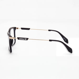 Adidas OR5050 Rectangle Eyeglasses Men — side view, Black Plastic temples