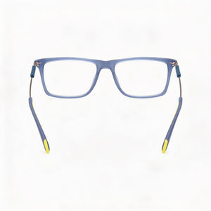 Adidas OR5050 Rectangle Eyeglasses Men — side view, Blue Injected temples