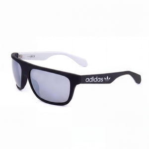 Adidas Originals Black Rectangle Sunglasses for Men, Silver Mirror lens