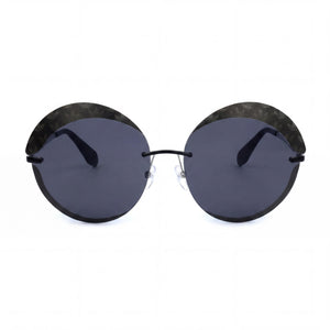 adidas Originals Contemporaneo Round Sunglasses for Women — front view, Metal frame