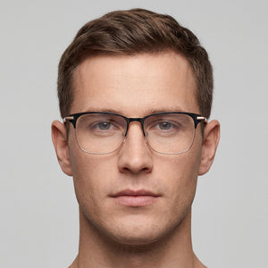 Adidas Originals Navigator Rectangle Eyeglasses for Men — interior view, Metal frame detail
