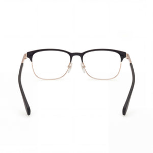 Adidas Originals Navigator Rectangle Eyeglasses Men — side view, Black Metal temples