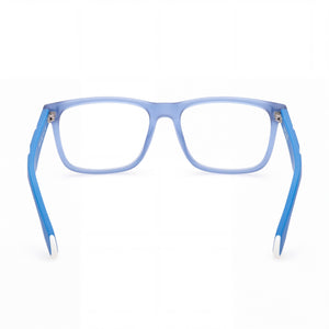 Adidas Originals OR 5076 Rectangle Eyeglasses Men — side view, Matte Light Blue Injected temples