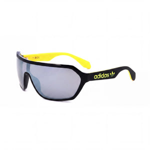 Adidas Originals Or0022 Black Shield Sunglasses for Unisex, smoke mirror lens