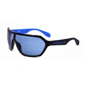 Adidas Originals Or0022 Black Shield Sunglasses Unisex, Blue lens