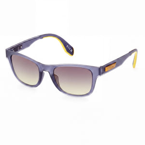 Adidas Originals OR0079 Matte Blue Rectangle Sunglasses for Unisex, Blue Mirror lens