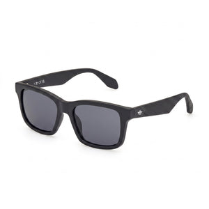 Adidas Originals Or0105 Black Square Sunglasses Unisex, Smoke lens