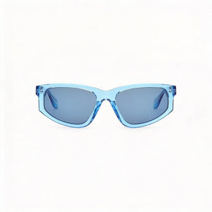 Adidas Originals Or0107 Rectangle Sunglasses for Women — front view, Shiny Blue frame