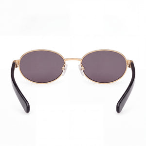 adidas Originals Or0123 Oval Sunglasses Men — side view, Polarized Smoke lens