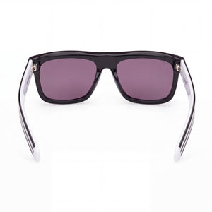 Adidas Originals Or0127 Rectangle Sunglasses Unisex — side view, Non-Polarized Black lens