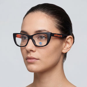 Adidas Originals Or5010 Rectangle Eyeglasses for Women — interior view, Polycarbonate demo lenses