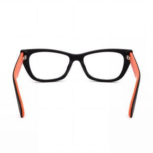 Adidas Originals Or5010 Rectangle Eyeglasses Women — side view, Black Injected temples