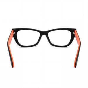 Adidas Originals Or5010 Rectangle Eyeglasses Women — side view, Black Injected temples
