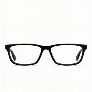 Adidas Originals Or5042 Rectangle Eyeglasses Unisex — side view, Black Plastic temples