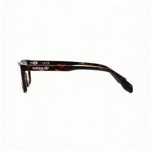 Adidas Originals Or5042 Rectangle Eyeglasses Unisex — side view, Havana Plastic temples