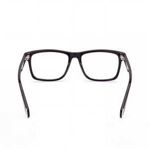 Adidas Originals OR5044 Rectangle Eyeglasses Men — side view, Black Plastic temples