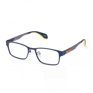 Adidas Originals OR5049 Matte Blue Rectangle Eyeglasses for Men, Metal frame