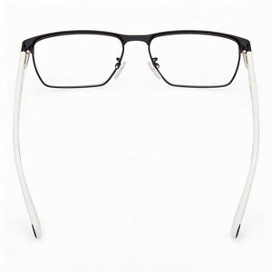 Adidas Originals OR5062 Rectangle Eyeglasses Men — side view, Black Metal temples