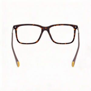 Adidas Originals OR5074 Rectangle Eyeglasses Men — side view, Havana Optalmic plastic temples