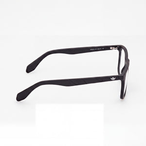 Adidas Originals OR5076 Rectangle Eyeglasses Men — side view, Black Injected temples