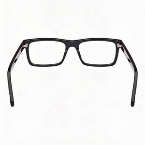 Adidas Originals OR5107 Rectangle Eyeglasses Men — side view, Black Plastic temples