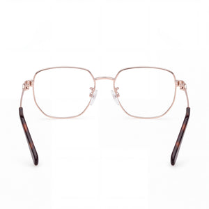 Adidas Originals Or5112-d Square Eyeglasses Unisex — side view, Gold Metal temples